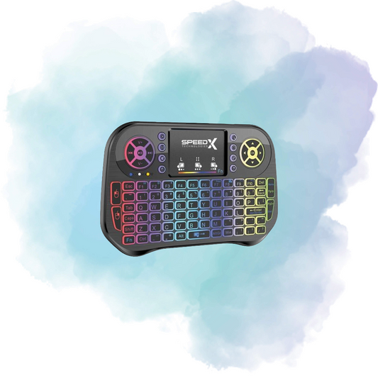 SpeedX I10 Mini Wireless + Bluetooth Touchpad (7-Color Backlit)