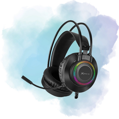 Xtrike Me GH-509 Wired Gaming Headset with Mic, RGB Lights, Over-Ear Comfort, 3.5mm & Bluetooth – Black