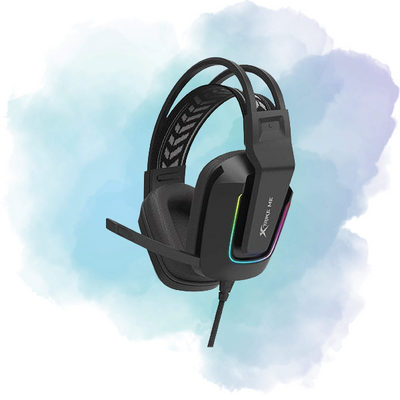 Xtrike Me GH712 RGB Gaming Headset with Noise Reduction Microphone | 50mm Drivers | Wired 3.5mm + USB | Black