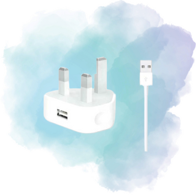 iPhone 5W USB Power Adapter UK 3-Pin Charger