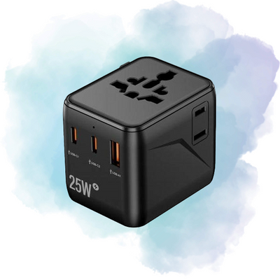 SpeedX SP-TCW02 Travel Adapter – 25W PD (2C + 1A + 2AC)