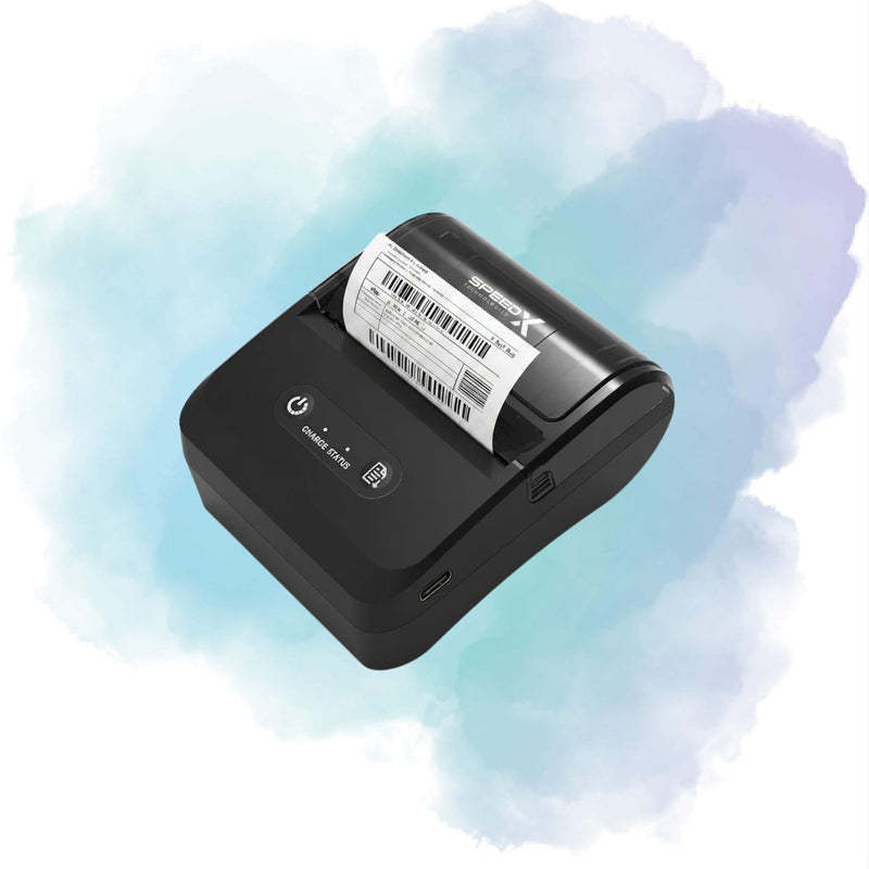 Speed-X SP-L605BT Portable Bluetooth Thermal Label Printer 80mm