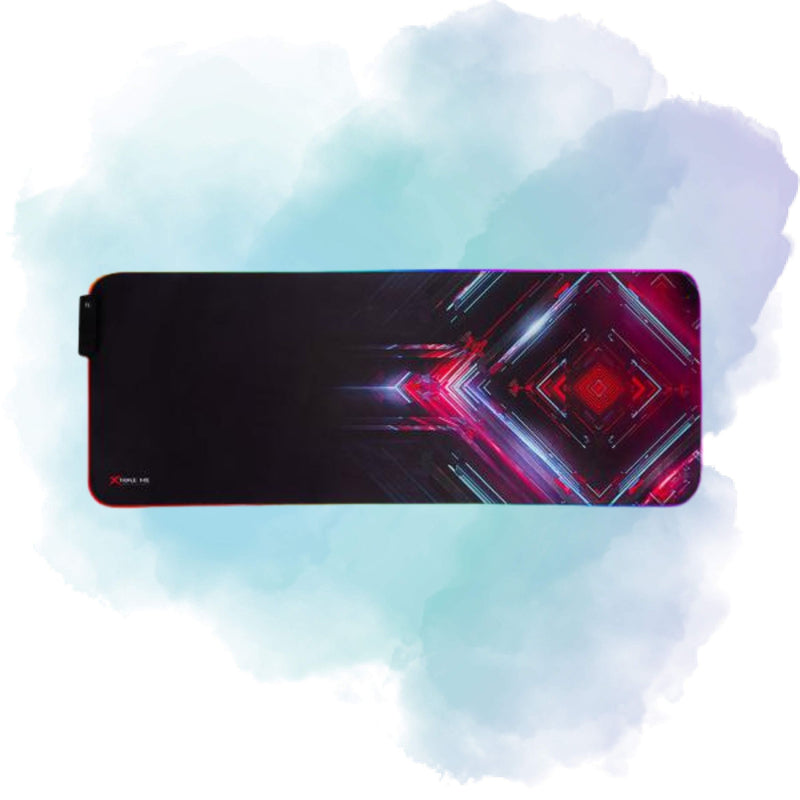 XTRIKE ME MP-606 RGB Gaming Mouse Pad 800 × 300 × 3mm Extended Mouse Mat with 13 Lighting Effects