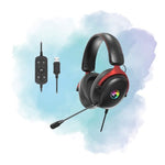 Marvo HG9076 Tactic X RGB USB Gaming Headset with 7.1 Surround Sound & Detachable Mic