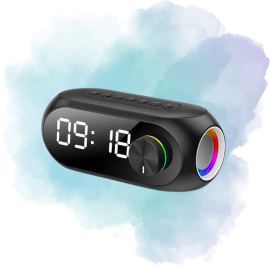 Kisonli LP-2S RGB Bluetooth Speaker Alarm Clock | Bluetooth 5.0 | FM Radio | TF Card | LED Display