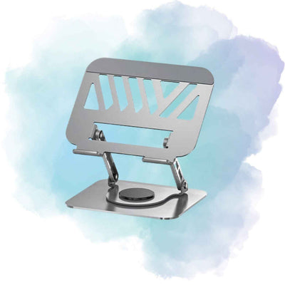 Aspor A703 360° Rotating Foldable Laptop Stand Metal Desktop Holder