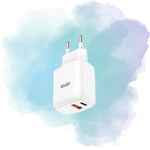 Aspor A821EU 20W PD & QC Dual Port Fast Charger EU Plug