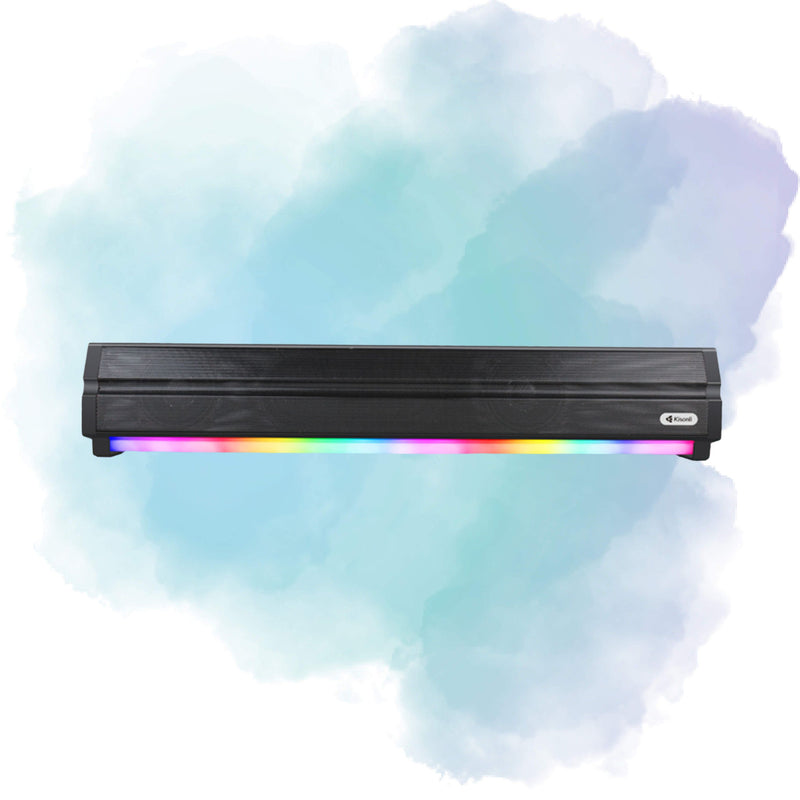 Kisonli LED-802 RGB Bluetooth Soundbar | 10W Wireless Speaker | Bluetooth 5.3 | FM, USB, TF & AUX
