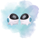 Kisonli K800 Mini USB Speakers | 6W Stereo Desktop Speakers | 3.5mm AUX for PC & Laptop