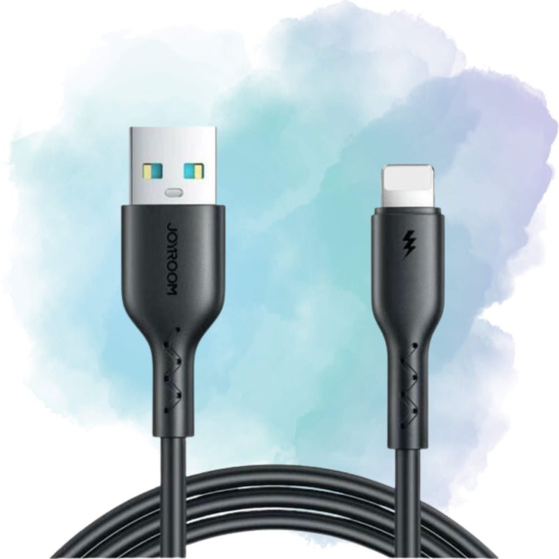 Joyroom SA26-AL3 Flash-Charge Series 3A Fast Charging Data Cable (USB-A to Lightning), 1m, Black