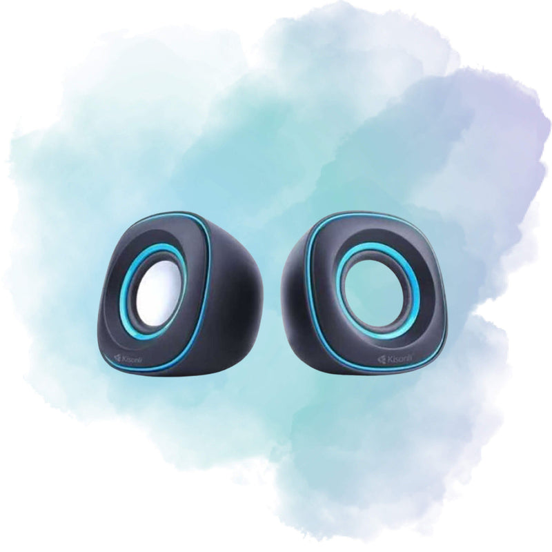 Kisonli V350 USB 2.0 Mini Stereo Speakers | 3W Computer Speakers | AUX for PC & Laptop