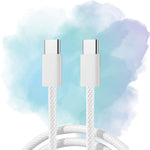 S-A45 Ben Series Braided 60W Fast Charging Data Cable (USB Type-C to Type-C, 1m, White)
