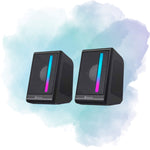 Kisonli X16 RGB USB 2.0 Mini Speakers | 6W Stereo Portable Computer Speakers for PC & Laptop