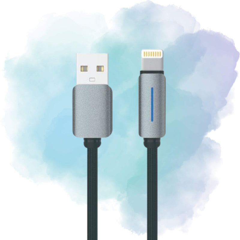 Logilink USB to Lightning Nylon Braided Fast Charging & Data Cable (1m, Black) – 1 Year Warranty