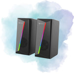 Kisonli X30 Gaming USB 2.0 RGB Stereo Speaker with AUX for PC, Laptop & Mobile