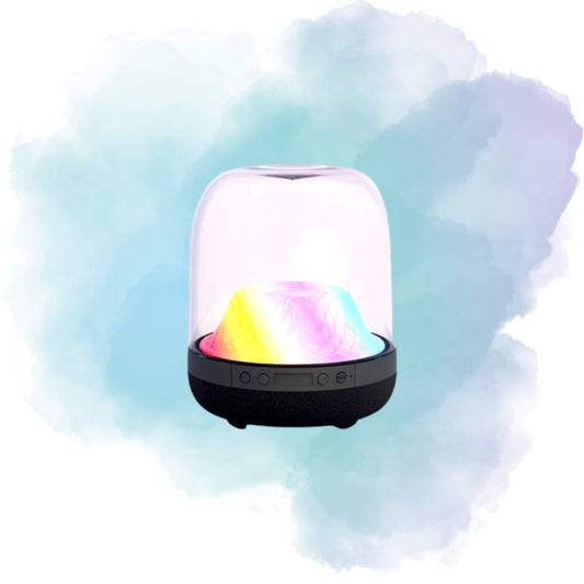 LP92 Bluetooth LED Glass Transparent Magic Color Speaker with RGB Lights & Rechargeable Battery