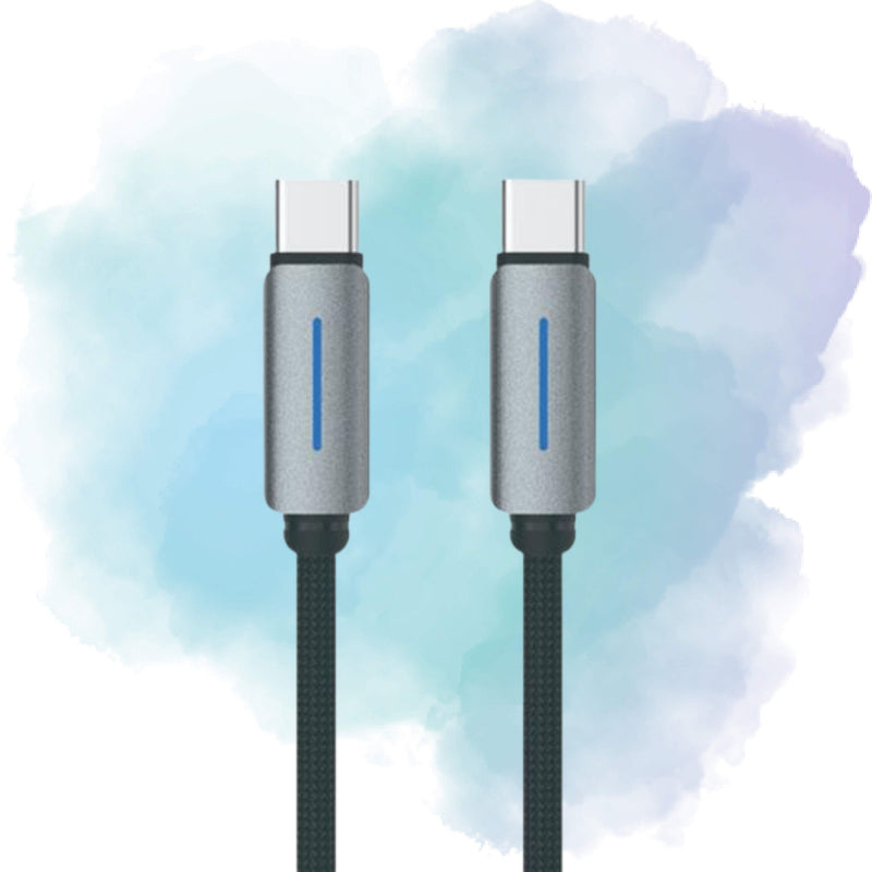 LogiLink USB-C to USB-C Nylon Braided Fast Charging & Data Cable (1m, Black, 1-Year Warranty)