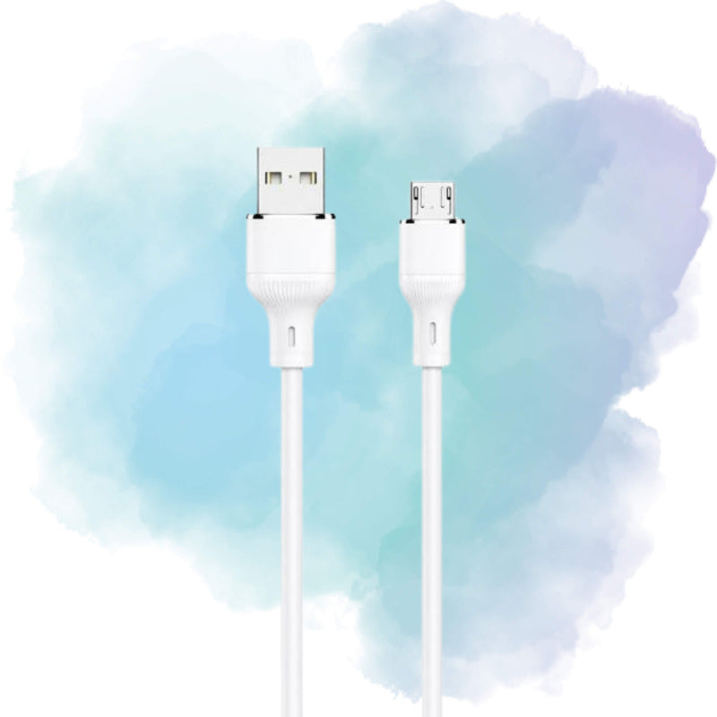 LogiLink USB to Micro USB Silicone Data & Fast Charging Cable 1M – White