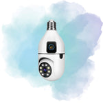 Speed-X SP-E28-2 Dual Lens 1080P WiFi Bulb Camera with Night Vision, Motion Detection & V380 Pro