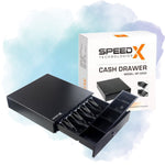 Speed-X SP-320A Cash Drawer – 4 Bill & 5 Coin Compartments for POS
