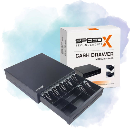 Speed-X SP-340B Cash Drawer – 7 Bill & 4 Coin Compartments for POS