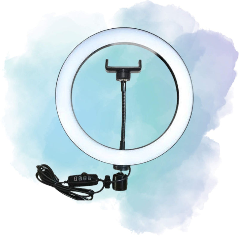 26cm LED Ring Light with Mobile Holder for Photography, Makeup & Video Recording