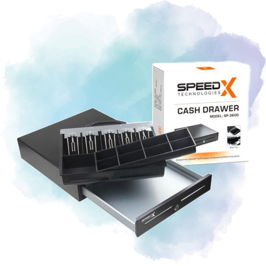 Speed-X SP-360D Heavy-Duty Cash Drawer – 5 Bill & 8 Coin Compartments