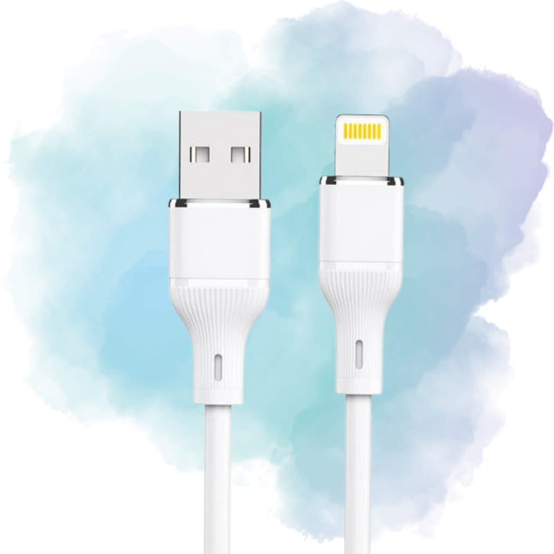 LogiLink USB to Lightning Silicone Fast Charging Data Cable (1M, White)