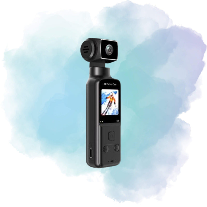 K1 Pocket 5K HD WiFi Handheld Action Camera 270° Rotatable Sony IMX386 Sensor with Anti-Shake & Type-C