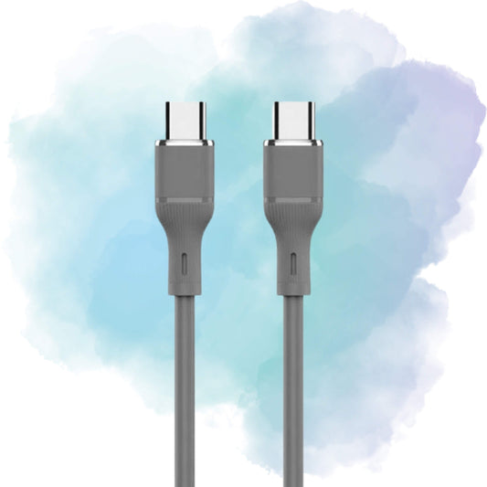 LogiLink Type-C to Type-C Silicone Fast Charging Data Cable (1M, Grey)