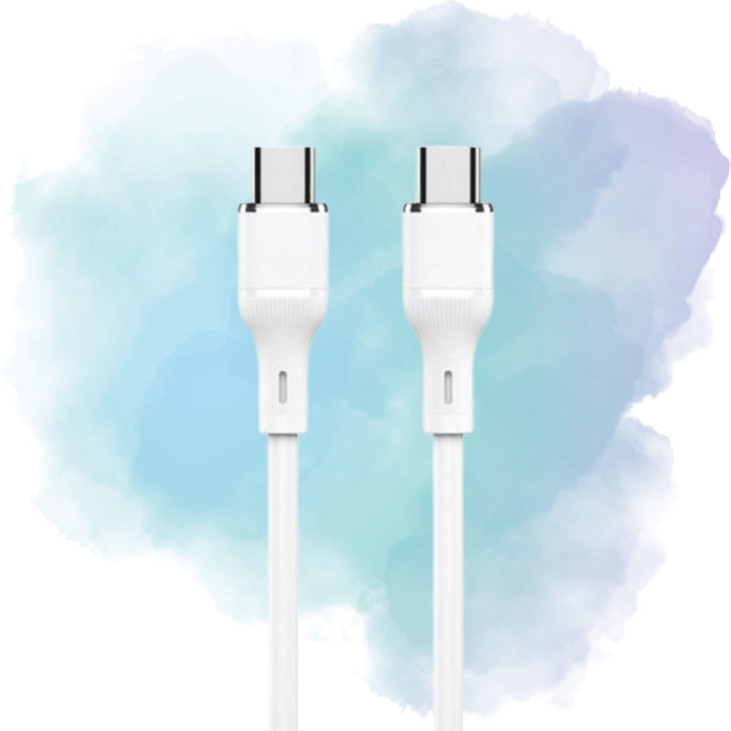 LogiLink Type-C to Type-C Silicone Fast Charging Data Cable (1M, White)