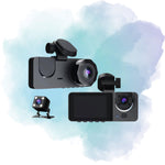 Y15 3 Channel WiFi Dash Cam 1080P HD Car Camera with Night Vision Reverse Camera & Parking Monitor