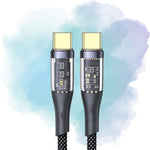 Aspor A153 240W Type-C to Type-C PD Fast Charging Data Cable with LED Light (1.8M)