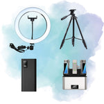 Content Creator Pro Bundle – Jmary MW-15 Mic, Power Bank, Tripod & Ring Light