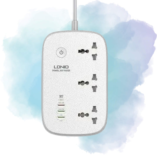 LDNIO SCW3451 WiFi Smart Power Extension 2500W 3 Sockets 1 USB-C + 3 USB-A