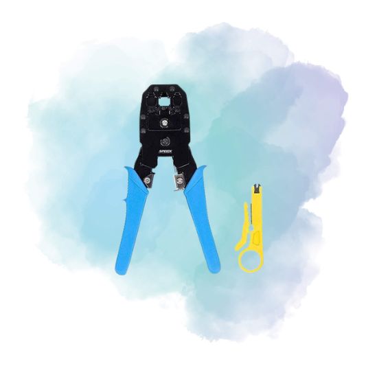 WJ-315 RJ45 RJ11 Modular Network Crimping Tool with Blue Handle