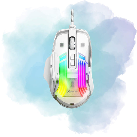 XTRIKE ME GM-319 Wired Gaming Mouse 7200 DPI RGB White