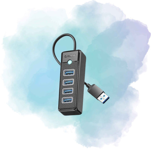 ORICO PW4U 4-Port USB 3.0 Hub 5Gbps High-Speed Data Transfer