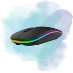HP W10 Wireless Rechargeable RGB Bluetooth Mouse Dual Mode 2.4GHz Silent Slim Mouse