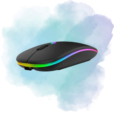 HP W10 Wireless Rechargeable RGB Bluetooth Mouse Dual Mode 2.4GHz Silent Slim Mouse