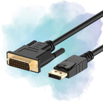 DisplayPort to DVI Male Cable 1.8M – Full HD 1080P DP to DVI Converter Cable