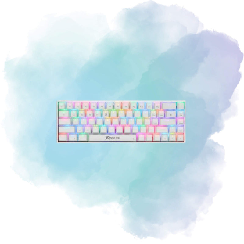 Xtrike Me GK-995W WH 68-Key Tri-Mode Wireless RGB Mechanical Gaming Keyboard White