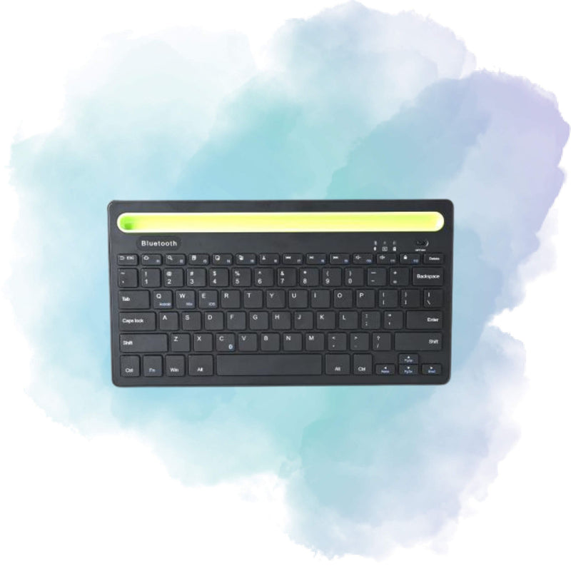 Wireless Bluetooth Keyboard with Phone & Tablet Holder 78 Keys Rechargeable