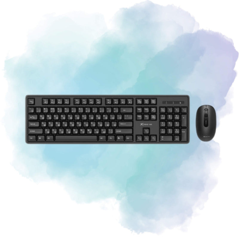 Xtrike Me MK-307 EN Wireless Keyboard & Mouse Combo 2.4GHz USB Full-Size Black
