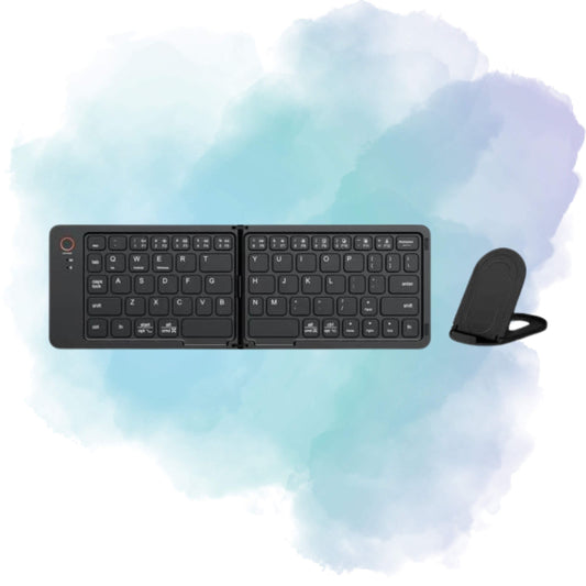 B023 11-Inch Foldable Rechargeable Bluetooth Keyboard 67 Keys for iOS Android Windows
