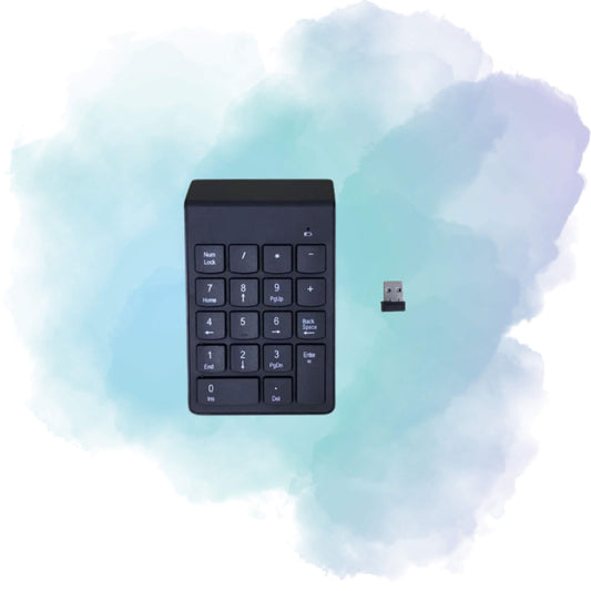 K1 Wireless 2.4GHz 18-Key Numeric Keypad USB Numpad for Laptop & PC – Black