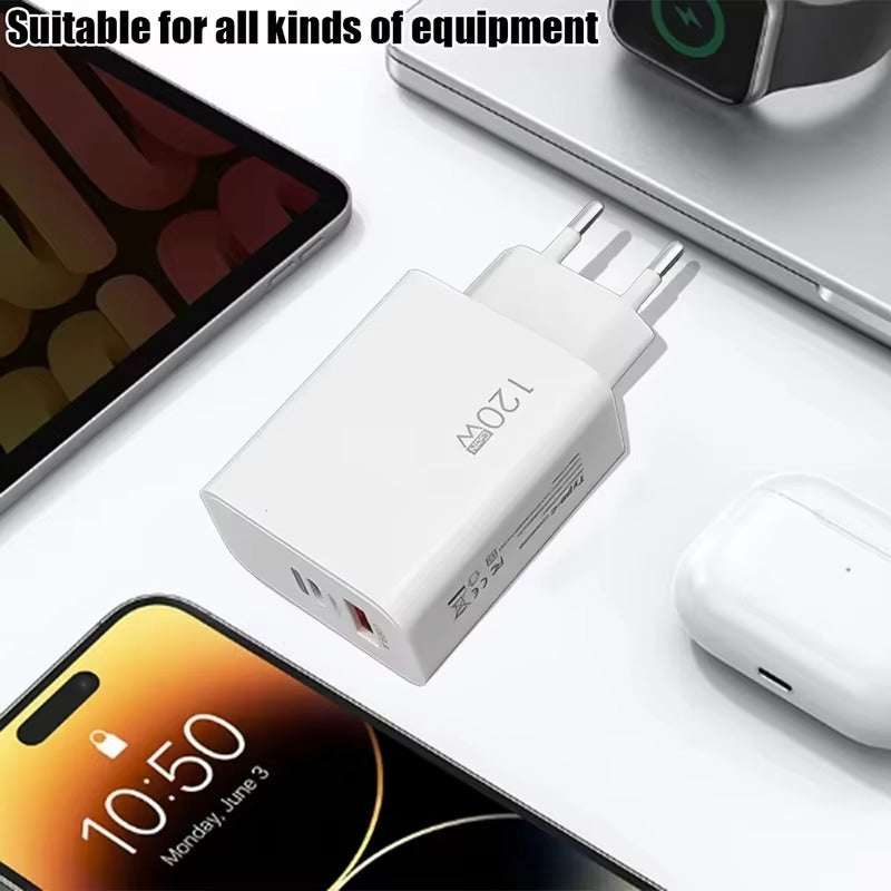XIAOMI 120W EU Plug QC3.0 Fast Wall Charger with Cable