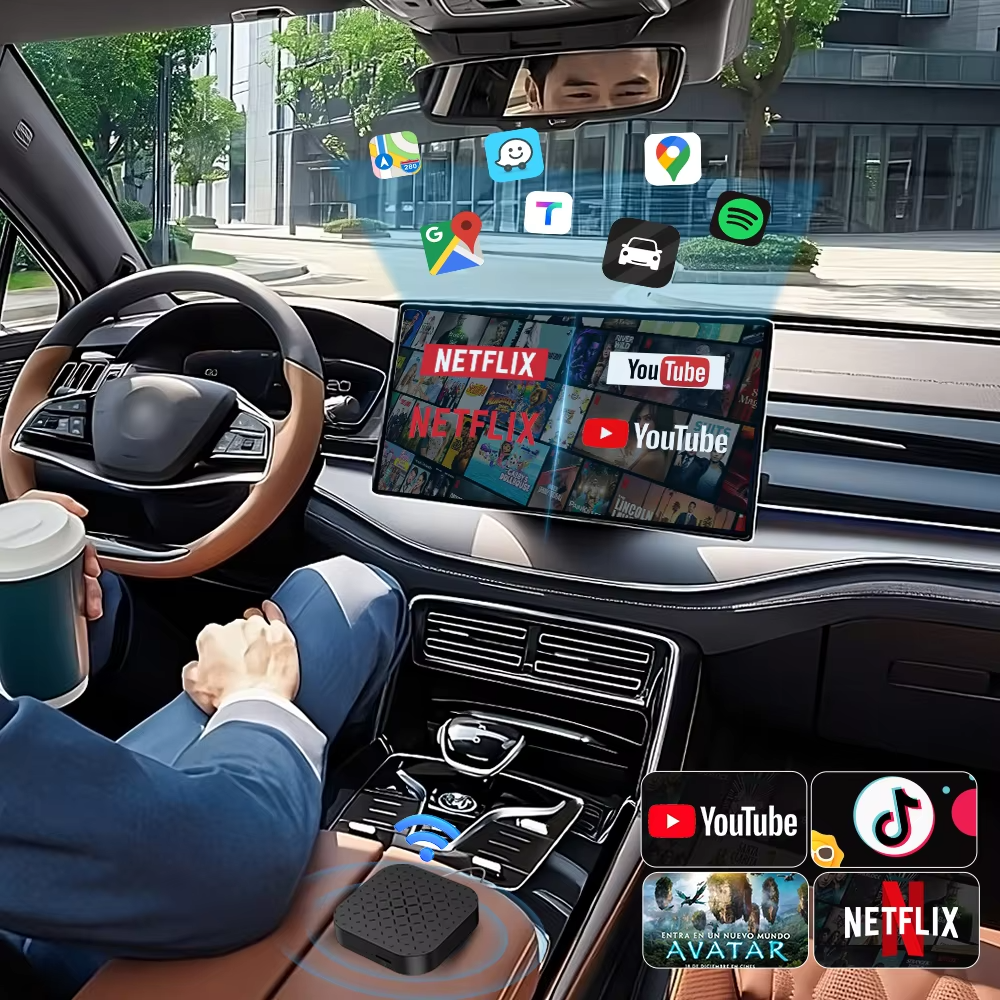 Carlinkit T-Box Android 12 Wireless Car Play AI Box 2GB+16GB GPS YouTube Netflix Car Adapter